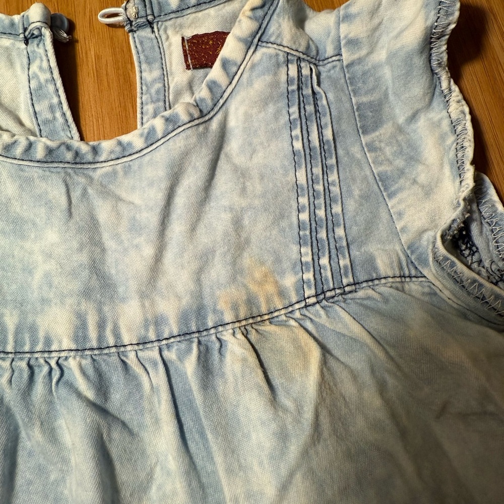 7 For All Mankind 12 M Toddler Girls Play Condition Floral Romper Denim Tee - Picture 10 of 13